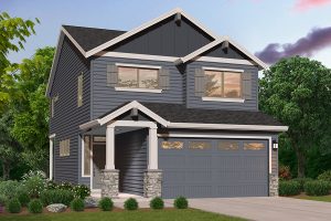 rendering of the Northwest elevation for the Chandler new home floor plan