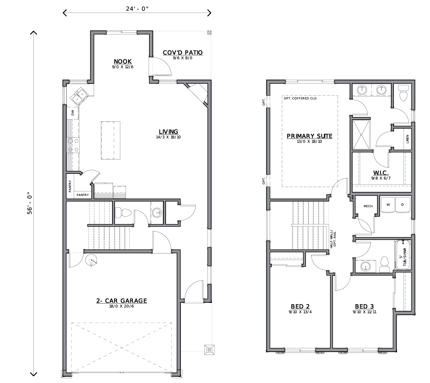Floor plan for custom home Austin design