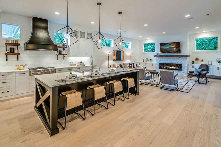 The Whitby Custom Home Kitchen Island