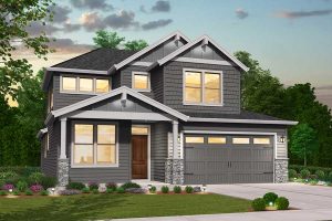 Rendering of Northwest Elevation for Woodbury custom home plan