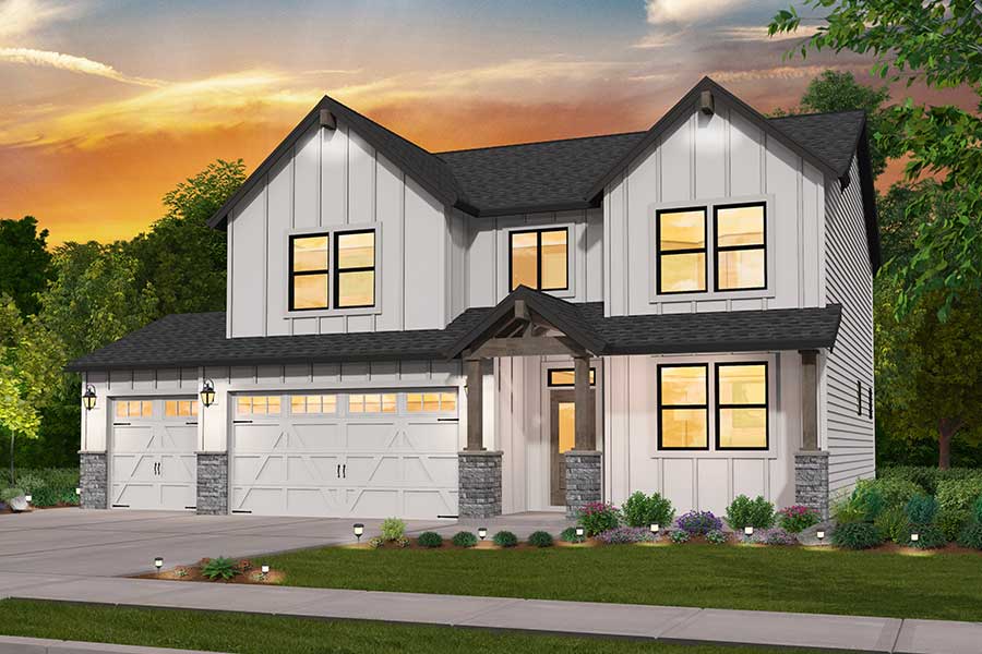 Rendering of the Rockford home plan by Generation Homes Northwest