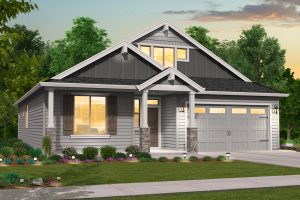 Rendering for Northwest elevation for Richfield custom home plan