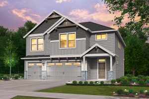 Rendering of Northwest elevation for Isabella custom home plan