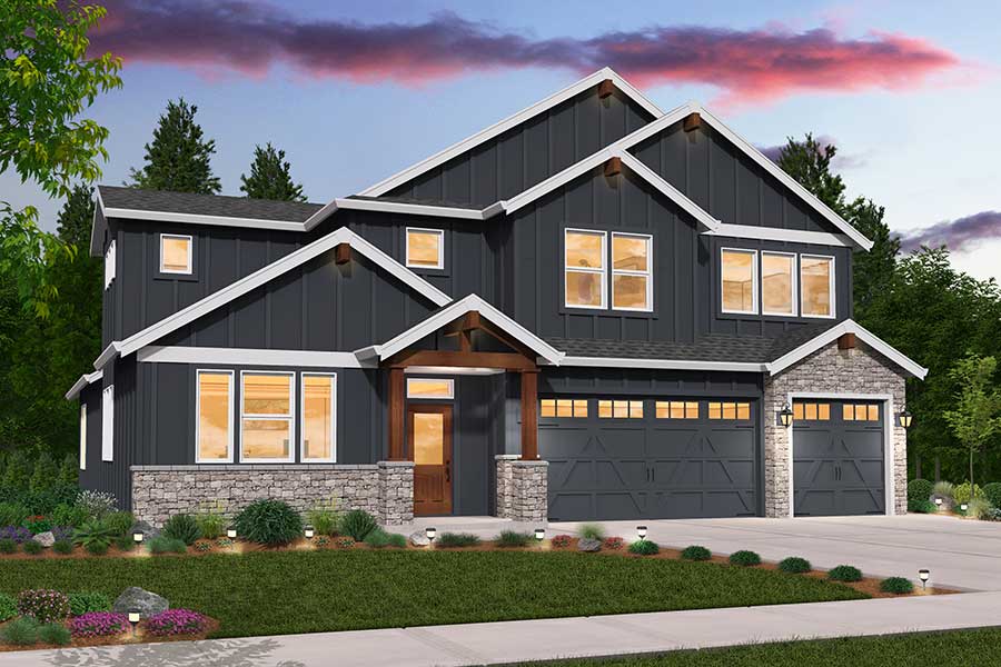 rendering of the Hancock home plan by Generation Homes NW