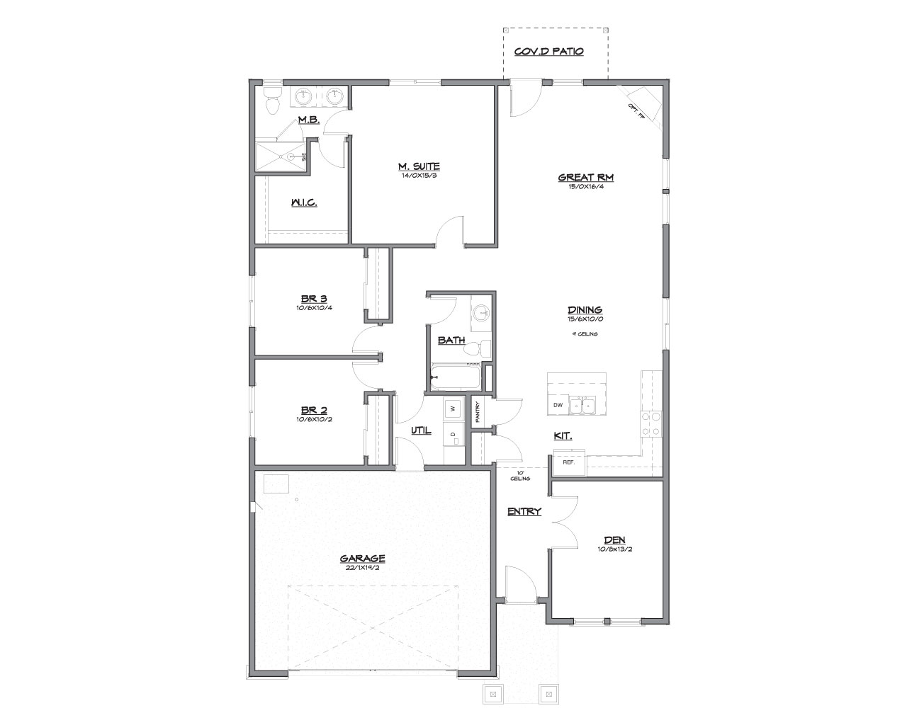 The Rushmore custom home floor plan