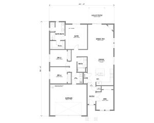 Floor plan for Lakeland custom home design