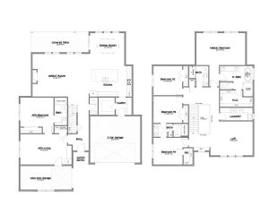 Floor plan for Fairmount custom home